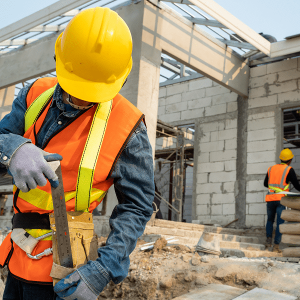 Maçon sur un chantier